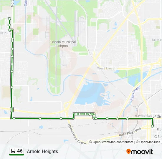 46 Bus Line Map