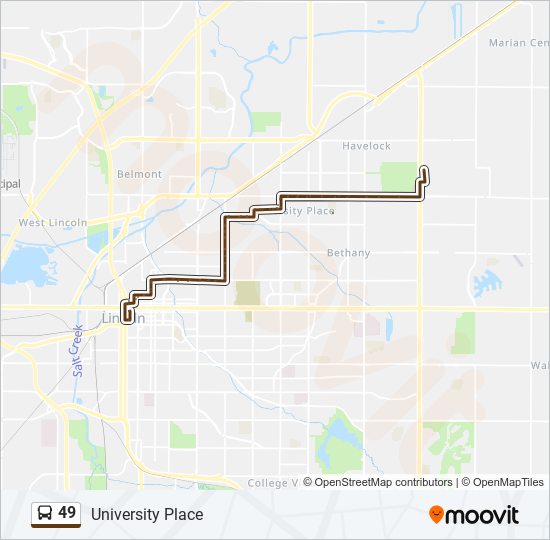 49 bus Line Map