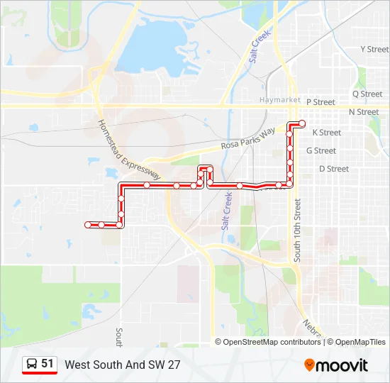 51 Bus Line Map
