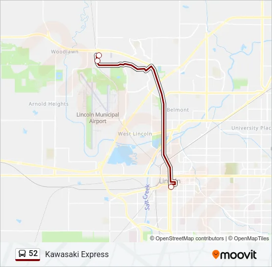 52 Bus Line Map
