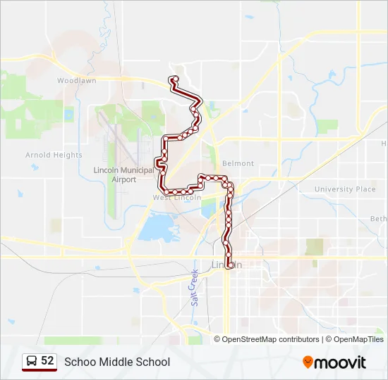 52 Bus Line Map