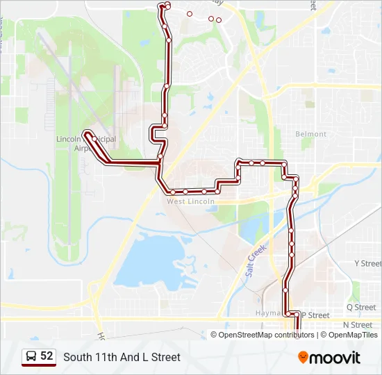 52 Bus Line Map