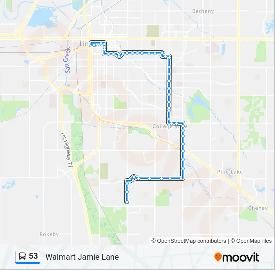 53 Bus Line Map