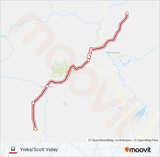 4 - SCOTT VALLEY/HORNBROOK Bus Line Map