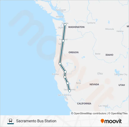 GREYHOUND US0500 Bus Line Map