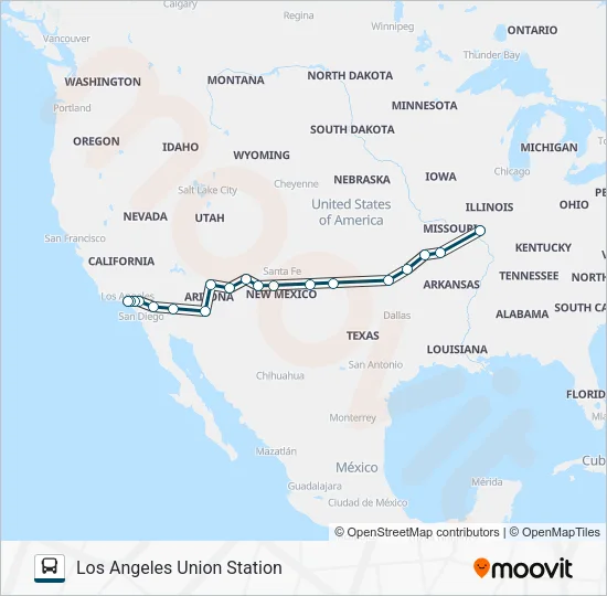 GREYHOUND US1210 Bus Line Map