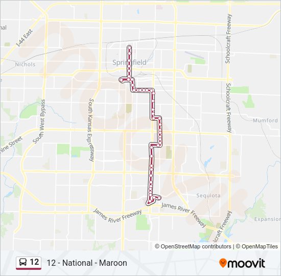 12 Bus Line Map