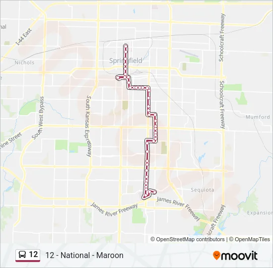 12 Bus Line Map