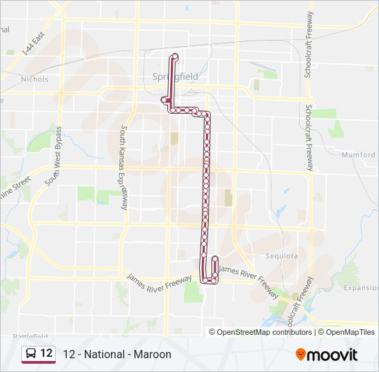 12 Bus Line Map