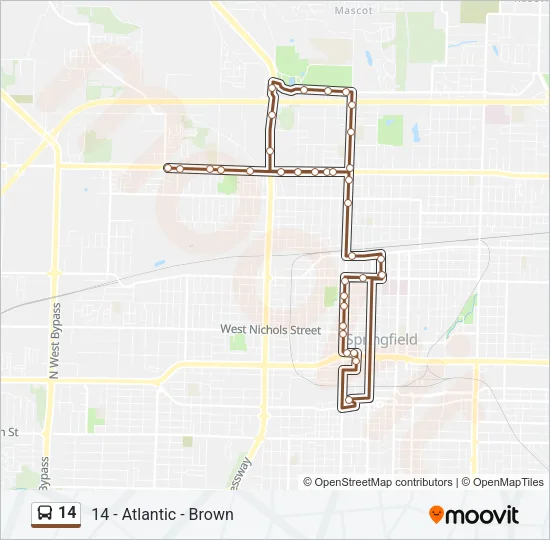 14 Bus Line Map