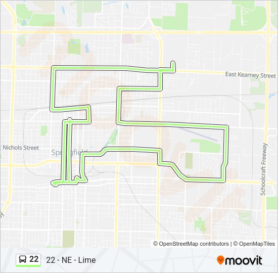 22 Bus Line Map