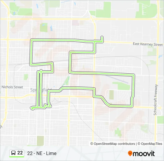 22 Bus Line Map