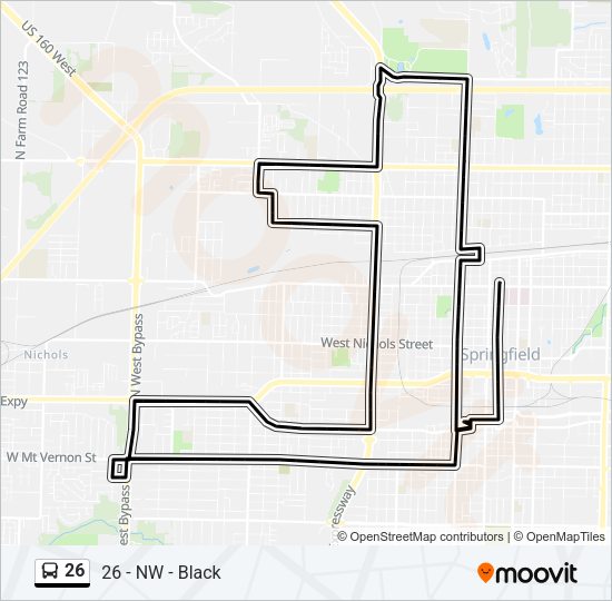 26 Bus Line Map