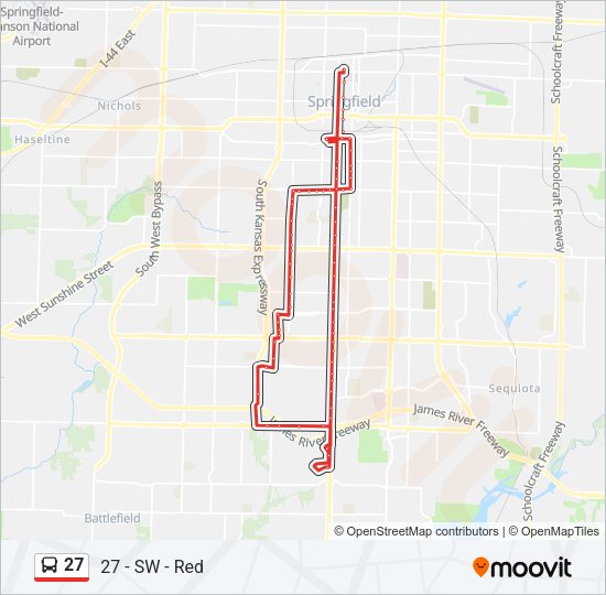 27 Bus Line Map