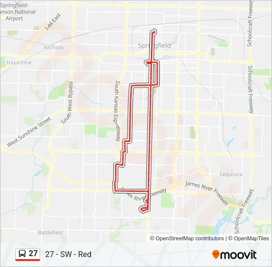27 Bus Line Map