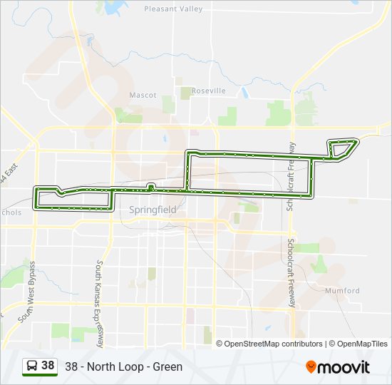 38 Bus Line Map