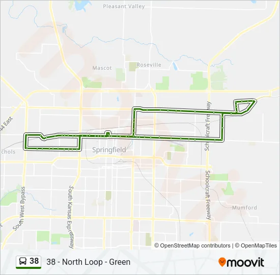 38 Bus Line Map