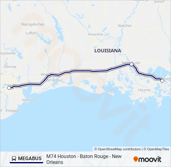 MEGABUS Bus Line Map