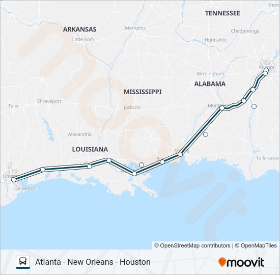 GREYHOUND US0602 Bus Line Map