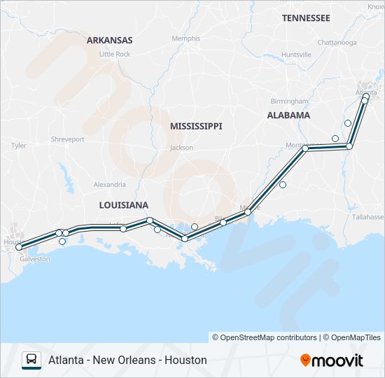 GREYHOUND US0602 Bus Line Map