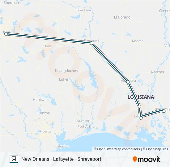 GREYHOUND US1170S Bus Line Map