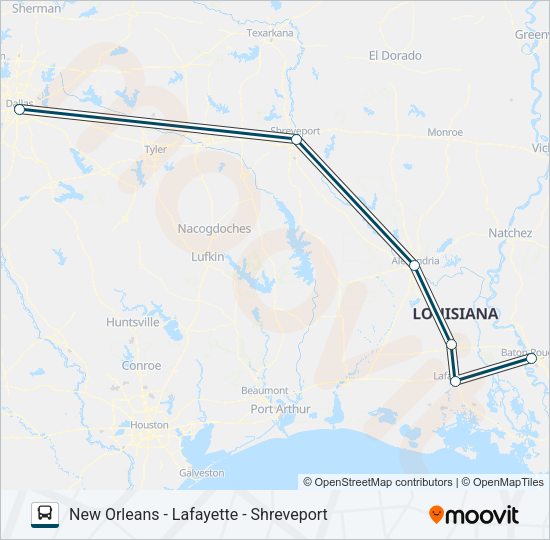 GREYHOUND US1170S Bus Line Map