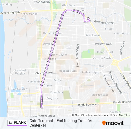 PLANK bus Line Map