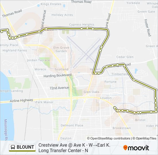 BLOUNT Bus Line Map