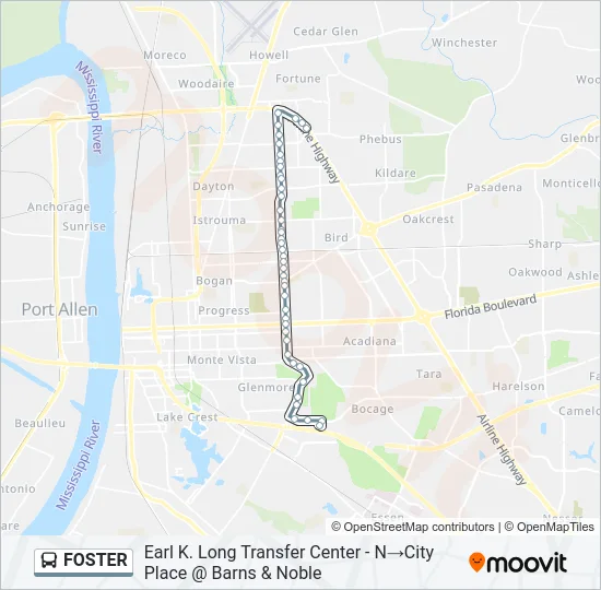 FOSTER Bus Line Map