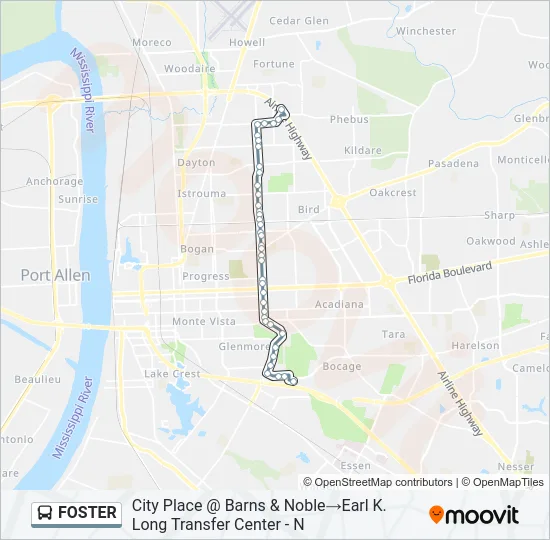 FOSTER Bus Line Map