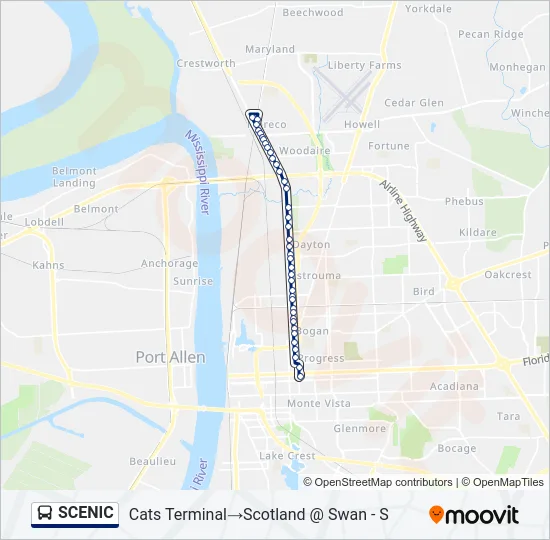 SCENIC Bus Line Map