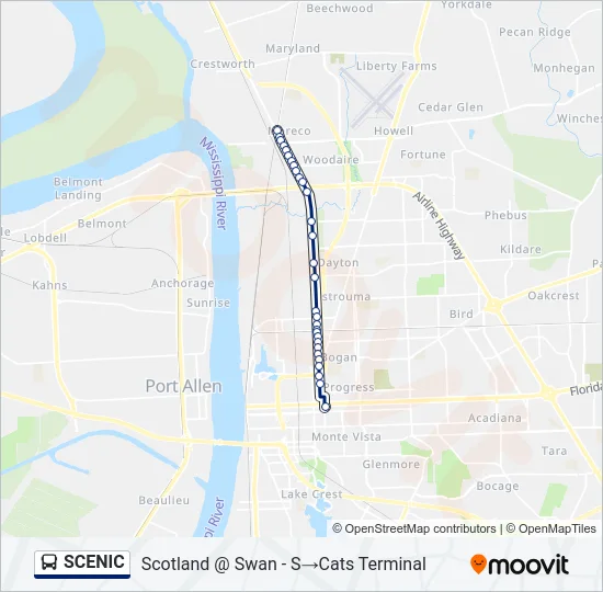 SCENIC Bus Line Map