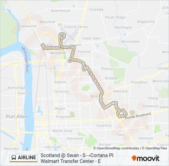 AIRLINE Bus Line Map