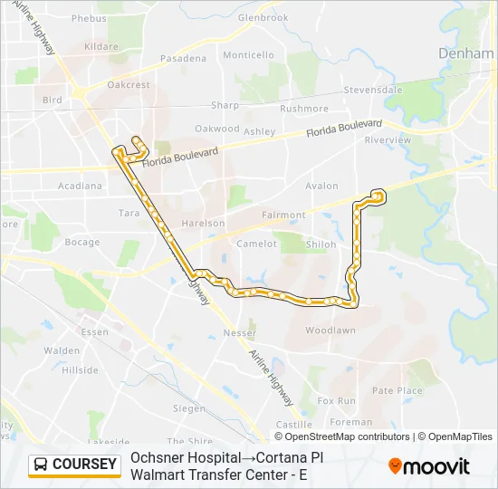 COURSEY Bus Line Map