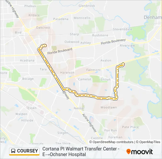 COURSEY Bus Line Map