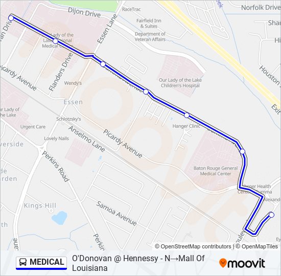 MEDICAL bus Line Map