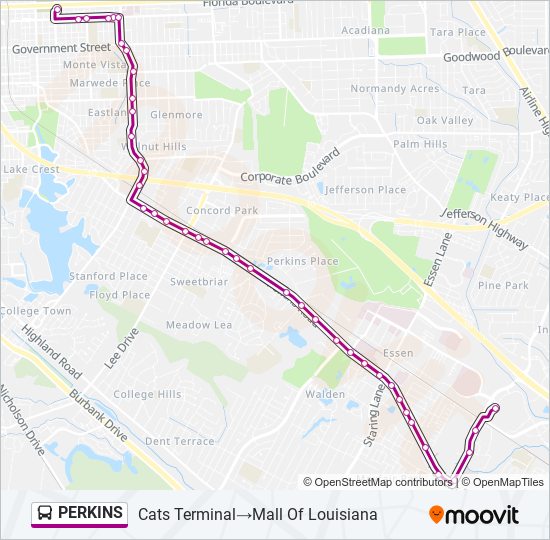 PERKINS bus Line Map