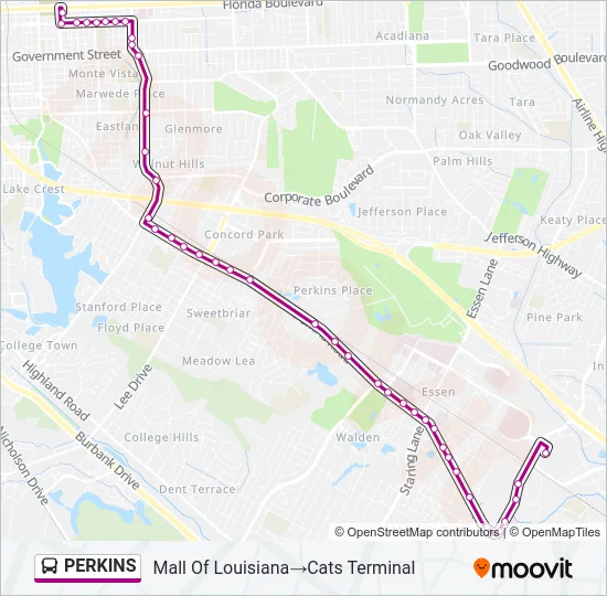 PERKINS Bus Line Map