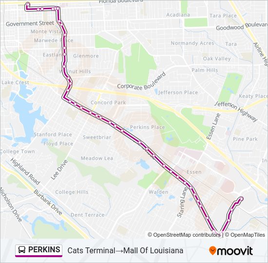 PERKINS Bus Line Map