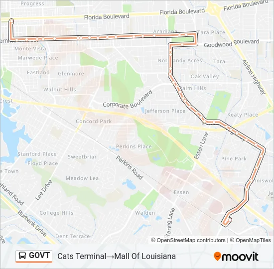 GOVT Bus Line Map
