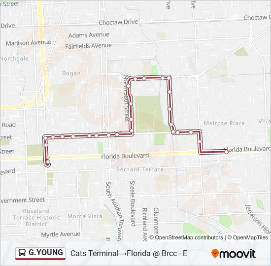 G.YOUNG Bus Line Map