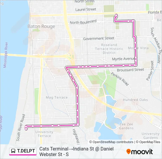 T.DELPT Bus Line Map
