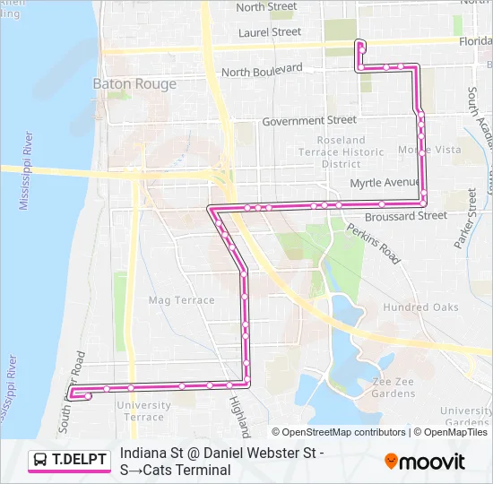 T.DELPT Bus Line Map