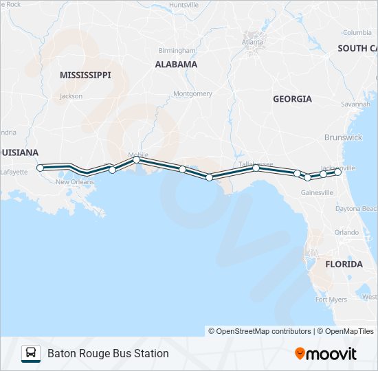 GREYHOUND US0760 Bus Line Map