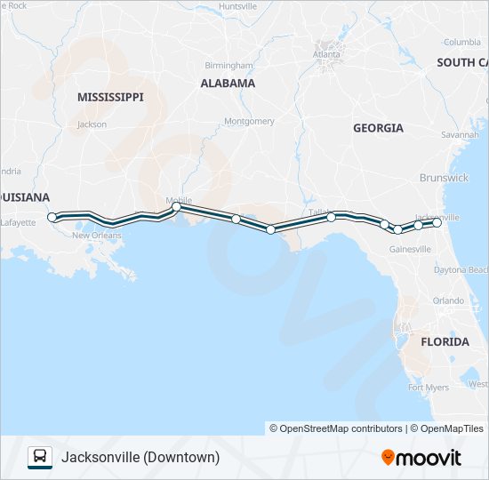 GREYHOUND US0760 Bus Line Map