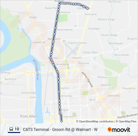 10 Bus Line Map