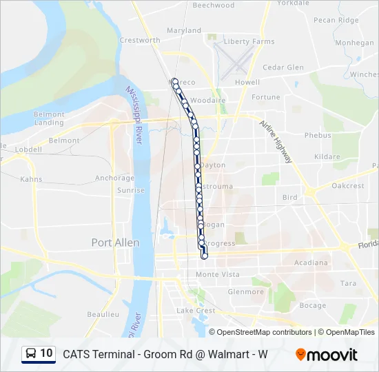10 Bus Line Map