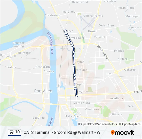 10 Bus Line Map