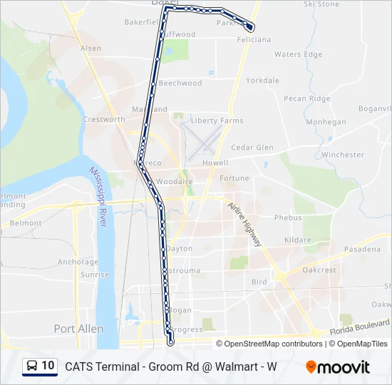 10 Bus Line Map
