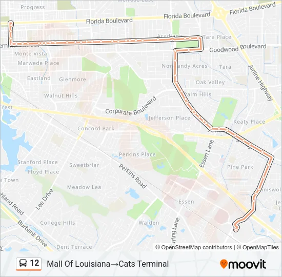 12 Bus Line Map